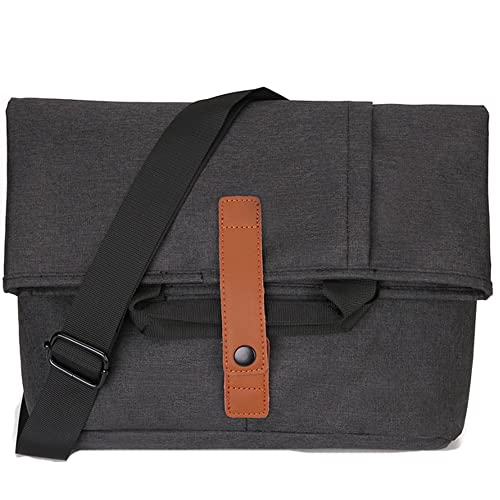 YUANSHXM-Men 14-16 In Laptop Bag Messenger Bag Waterproof Canvas Satchel with Top Handle Foldable Briefcases Business