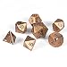Produktbild shibby 7 polyedrische Metall-Würfel - Steampunk - für Tabletop und Rollenspiele inkl. Aufbewahrungsbox - Kupfer-Matt