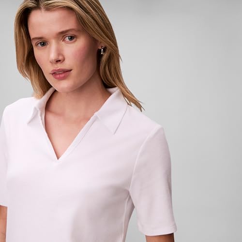 Calvin Klein Women's Johnny Collar Half Sleeve Top Bright White - image 4