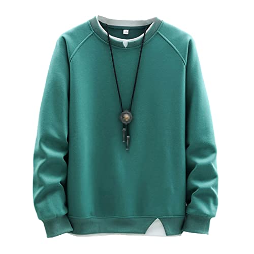Sweat à capuche décontracté Harajuku vert col rond protection thermique et liberté XXXXL
