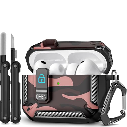 Image of for AirPods Pro 3 Case (2025 New), Secure Lock Cases Cover with Cleaning Kit & Keychain Compatible with Airpods Pro 3rd Generation Case for Men Women, Powerful Drop Protection