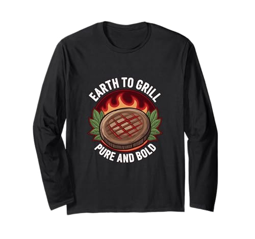 Vegan Barbecue Grilled Portobello Mushroom Cap Pitmaster BBQ Long Sleeve