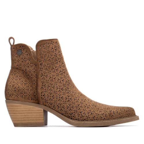REFRESH - Bottines Femme Camel - Chaussures confortables et polyvalentes - Mode décontractée - Modèle 17504102 (Taille41)