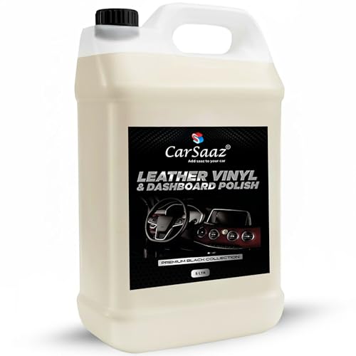 Image of CAR SAAZ Leather Vinyl & Dashboard Polish 5 LTR | Car Dashboard & Interior Polish | Premium Polish for Car Interior, Seats Covers, Door Panels, Leather Surfaces and More | Restores and Protects (5L)