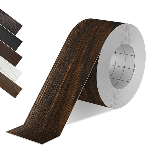 Image of Brown Walnut Wood Tape, 2.4 inch X 15ft Self Adhesive Wood Grain Repair Patch for Tables, Chairs, Baseboards, Doors, Windows, Floors, Handicraft DIY.