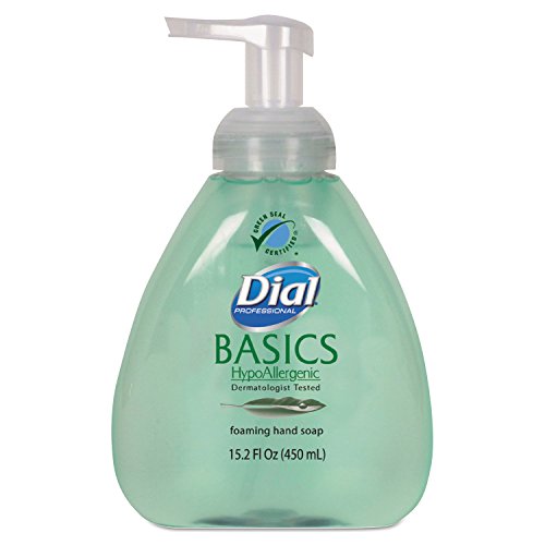 Dial Professional 98609 Basics Foaming Hand Soap, Original, Honeysuckle, 15.2 oz Pump Bottle, 4/CT (DIA98609)