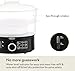 BELLA Two Tier Food Steamer with Dishwasher Safe Lids and Stackable Baskets & Removable Base for Fast Simultaneous Cooking - Auto Shutoff & Boil Dry Protection, Stainless Steel, 7.4 QT, Black
