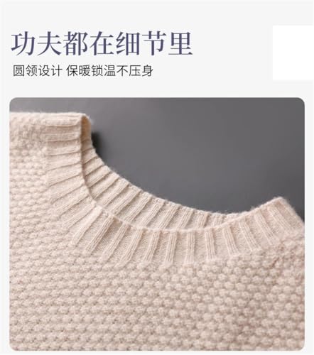 Men's Winter 100 Percent Solid Merino Wool Sweater Crewneck Pullover Thin Solid Color Sweater2