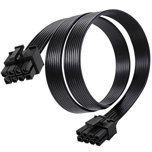 PCIe Cable Compatible with Corsair Type 3 Type 4 PSU 8 Pin to 6+2 GPU Power Cable 25.5 Inch 18AWG Modular Cable Replacement Graphics Card Power Cord (Not for Type 5)