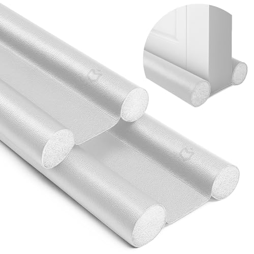 BIORYC ® (x2) Burlete Puerta Entrada de Polipiel con Tira de Sellado para Puertas | Burlete Bajo Puerta Exterior Aislante Térmico y Acústico | Protector Puerta Casa contra Frío, Ruido y Corrientes