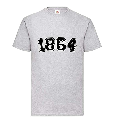 T-shirt 1864 pour homme vêtement gris uni taille XXXL haut basique