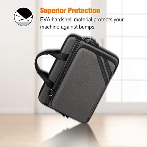 FINPAC 13-14 Inch Laptop Sleeve Case - Briefcase Shoulder Bag with Tablet Pocket and Accessory Pouch for MacBook Pro 14, 13" MacBook Pro/Air, iPad Pro 12.9 and Other Up to 14" Chromebook Notebook,