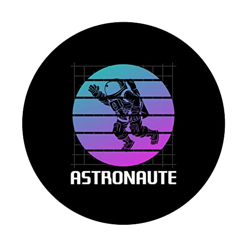 Retro Astronaute Aéronautique PopSockets PopGrip Interchangeable – vue 3