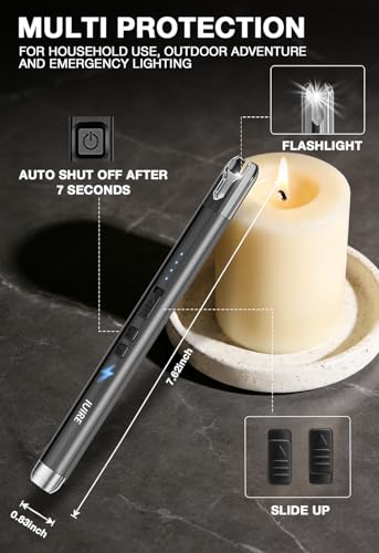 Encendedor eléctrico recargable USB tipo C con linterna miniatura 4