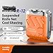 R-12 Luggage Electric Shaver, Beard Shaver Mini and Portable Suitcase Design, Electric Mini Razor Portable Electrics Shavers, USB Rechargeable One-Button Long Lasting for Home Travel (Orange)