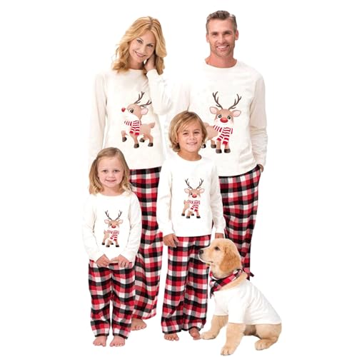 pyjama noel famille femme homme couple assorti pijama ensemble assortis pyjama noel coton mere fille matching pyjamas enfant garcon chaud christmas family pajamas hiver tenue combinaison adulte bébé