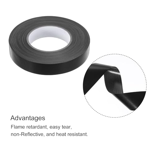 Image of MECCANIXITY Black Gaffers Tape, 60 Yards x 1 Inch No Residue, Non-Reflective Easy Tear Book Repair Tape Matte Stage Cloth Tape for Photography, Pack of 1