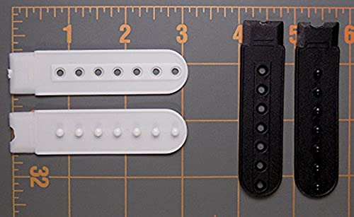 Zittop 2 Pairs Black & White Plastic Snapback Strap With 7 Holes Hats Caps Replacement Fastener Repair Snap Buckle Strap (Black And White) #TOP1