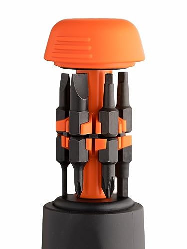 LTT 12-in-1 Multi-Bit Ratcheting Screwdriver (Black and Orange) - Image 3