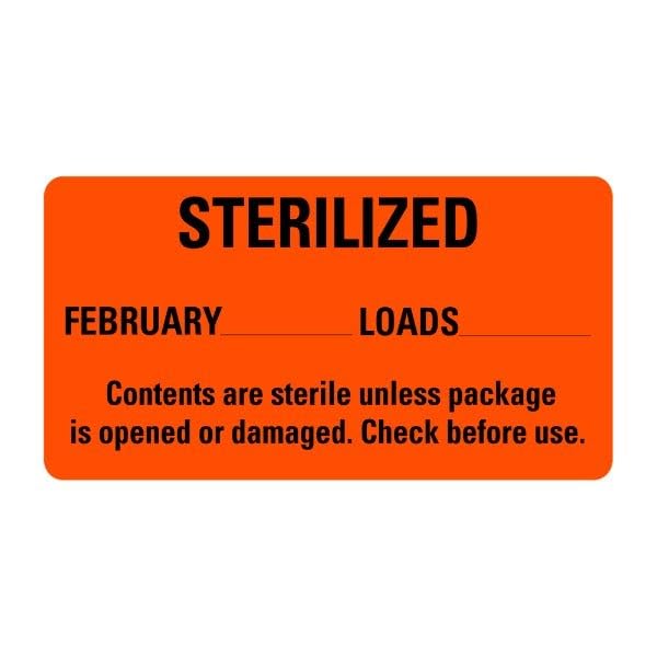 LabelValue.com | STERILIZED February Medical Labels LV-MCSL22