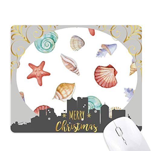 Tapis de souris pétoncle coloré la nuit de Noël pour décorer votre bureau