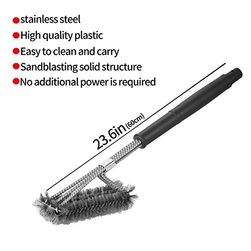 BBQ Brush 45cm Heavy Duty Grill Brush Long Handle BBQ Cleaning Kit for BBQ Grill