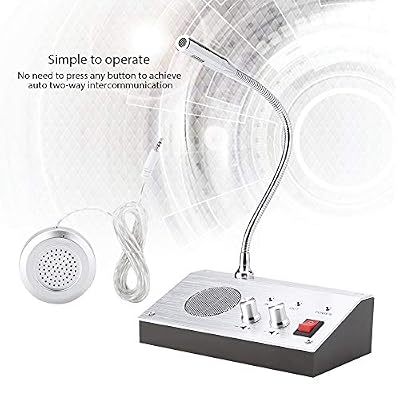 Speech Microphone Activity Mic Window Speaker System,Bank Window Intercom Dual Way Window Microphone and Speaker,Dual-Way Intercommunication Microphone,Anti-Interference Drive Thru Speaker System