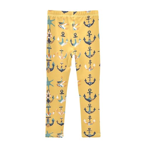 KLL Hand Drawn Sea Ship Ocean Toddler Girls Athletic Leggings Stretch High Waisted Yoga Pants Exercise2