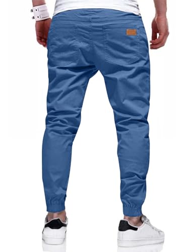 Image of JMIERR Mens Cotton Stretch Joggers Casual Twill Athletic Track Pants