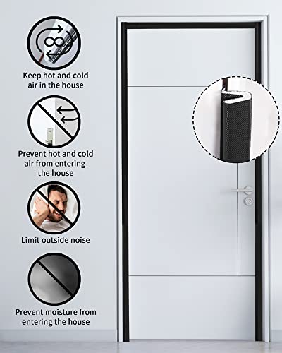 Ichinose 28 Feet Long Door Weather Stripping Is A Kind Of Easy To Install And Cut Kerf Weatherstrip Suitable For Door Sound Insulation Anti-Collision And Light-Shielding（Black） #TOP5