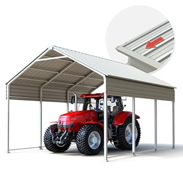 metal carport vertical roof
