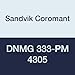 Sandvik Coromant, DNMG 333-PM 4305, T-Max P Insert for Turning, Carbide, Diamond 55?, Neutral Cut, 4305 Grade, Ti(C,N)+Al2O3+TiN, Inveio? Coating Technology (Pack of 10)