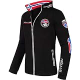 angenehmer Tragekomfort Nebulus Sweatjacke Comeback Herren (Model: P4116 - Herren, schwarz-wild_d; Größe: XXL) FBA