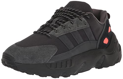 adidas Originals Tenis Zx 22 Boost para hombre, Negro/Carbono/Rojo Solar, 5