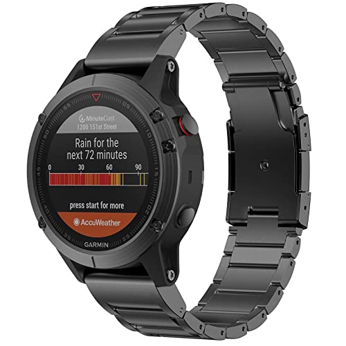 Correa metálica de titanio 26mm compatible Garmin Fenix miniatura 2