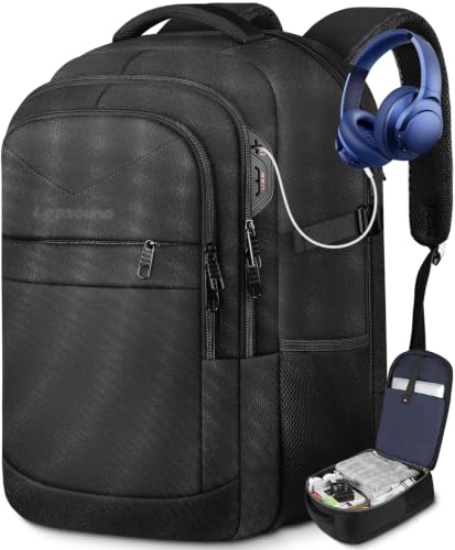 Image of 16 inch Travel Laptop Backpack, Airline Approved Bag, Black