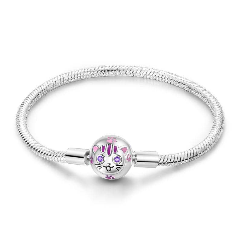 TINSLO Damen Armband 925 Sterling Silber, Armbänder mit Herz Verschluss Moments Schlangen Gliederarmband Armkette Valentinstag Muttertag Geburtstags Weihnachten Geschenk für Frauen Freundin Mama