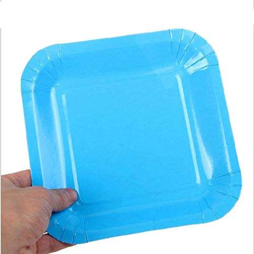 Toyvian Pratos de Papel Quadrados de 7 Polegadas Bandeja de Papel Diy Natal AcessÃ³rios DescartÃ¡vei