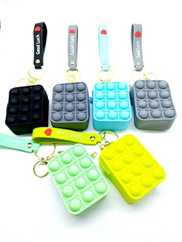Image of AUGEN Cute Pop It Coin Purse Pouch Keychain For Gifting With Key Ring Anti-Rust (Pack Of 1)