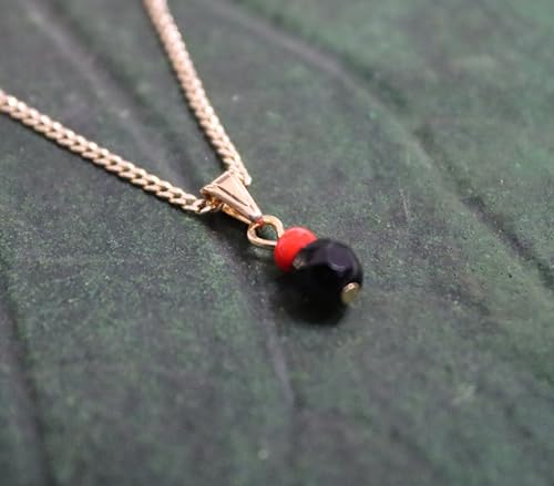 Azabache Charm Pendant 18k Gold Plated with 18 Inch Chain - Azabache Necklace2