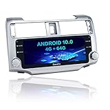 Dasaita 10.25' Android 10.0 Head Unit Android Auto for Toyota 4Runner 2010 to 2018 Single Din Car Stereo GPS Navigation Bluetooth Hands-Free Calling WiFi 4GB 64GB Silver