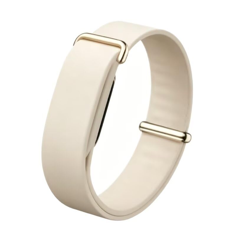 BoerHang Armband Kompatibel mit Google Fitbit Air PC-Schutzhülle+Silikon-Sport-Fitness-Uhrenarmband.(Milchweiß)