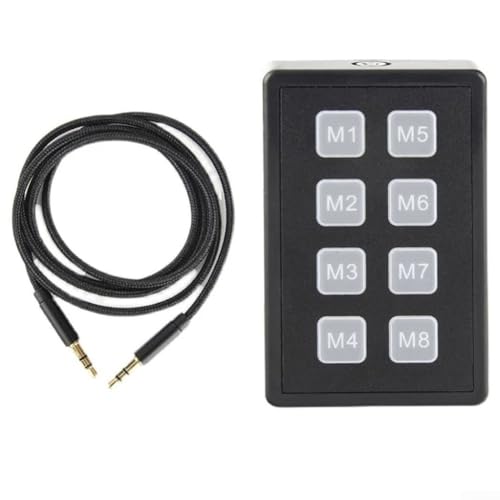 Autilyshop Teclado de control externo de radio para ICOM IC 705 IC 7100 IC 7300 IC 7410 IC 9700 para SSB CW RTTY Control de acceso directo de llamada de memoria con material ABS y cable de datos de 35