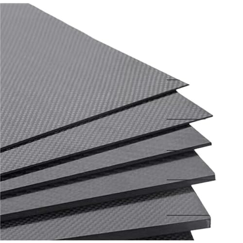 4pcs 3K Carbon Fiber Plate 200x200mm Carbon Board 1mm 2mm 3mm 4mm 5mm 6mm Thickness Carbon Fiber Material for RC UAV/Toys 3k Carbon Fiber(4pcs4mm Plain Matte)