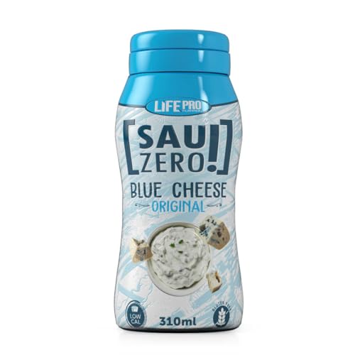 Sauzero Zero Calories Blue Cheese 310ml | Salsa baja en calorías, sin azúcares añadidos y baja en grasas | Aderezo para alegrar tus platos y recetas.