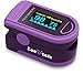 Zacurate Pro Series 500D Deluxe Fingertip Pulse Oximeter Blood Oxygen Saturation Monitor with Silicon Cover, Batteries & Lanyard (Royal Purple)