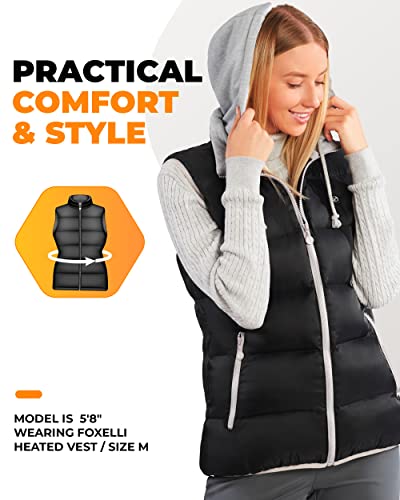 Foxelli Women’s Lightweight Heated Vest with Battery Pack4