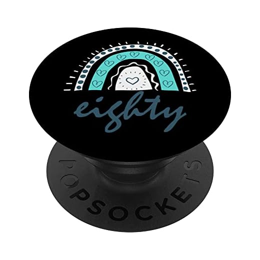 80 cumpleaños arco iris de ochenta años para mujeres 80 cumpleaños PopSockets PopGrip Intercambiable