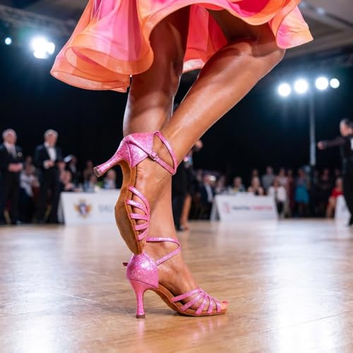 Image of MSMAX Women's Practice Ballroom Dancing Shoes Indoor Performance Latin Dance Shoes for Woman