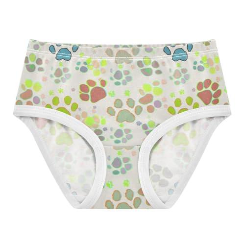 Girls Underwear Toddler 2t Cotton Girl Panties Cute Stylish Kids Briefs Undies Cute Paw Prints Pink